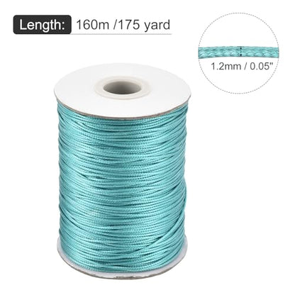 Waxed Cord 1.2mm Waxed Polyester Cord 175 Yard Wax String for Bracelet Making