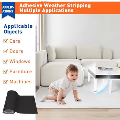 Adhesive Sponge Neoprene Foam Padding (4.91 Foot)