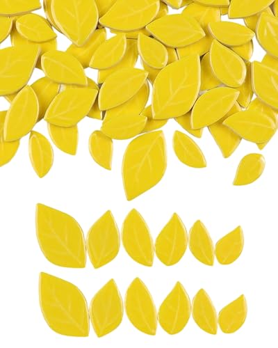 200g Mixed Sizes Leaves Mosaic Tiles for Craft Bulk