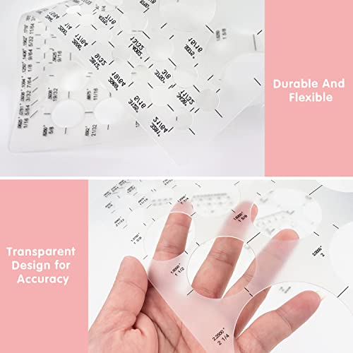 Circle Template Circle Round Stencil Templates for Drafting for Office and School Building Formwork Drawings Templates (3 Count)
