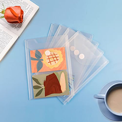 12 Pack Large Clear Die & Stamp Storage Bag Transparent Plastic Folders for Cutting Dies Stencil Embossing Crafts for DIY Scrapbooking Paper Card Craft Organizer Holder (12 Count)