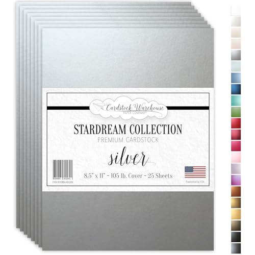 Cardstock Warehouse Stardream Silver Cardstock Paper (25 Count)