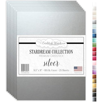 Cardstock Warehouse Stardream Silver Cardstock Paper (25 Count)