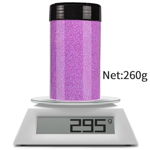 High Capacity 260g Shaker Bottle Package Metalic Fine Glitter (9.17 Ounce)