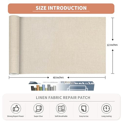 Coarse Linen Fabric Patches