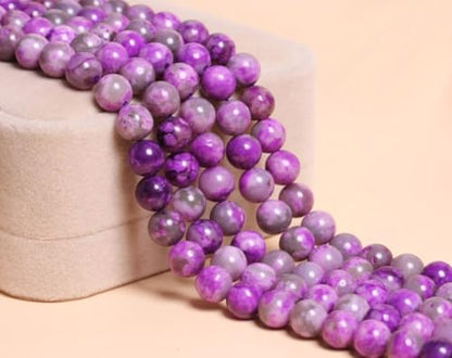 35pcs Adabele Natural Purple Sugilite Crystal Gemstone 10mm Round Beads (34 Count)