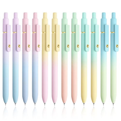 Gel Pens 12 Pcs 0.5mm Fine Point Smooth Writing Pens Japanese Cute Pens