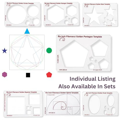 Fibonacci 6" Pentagon Drawing Template