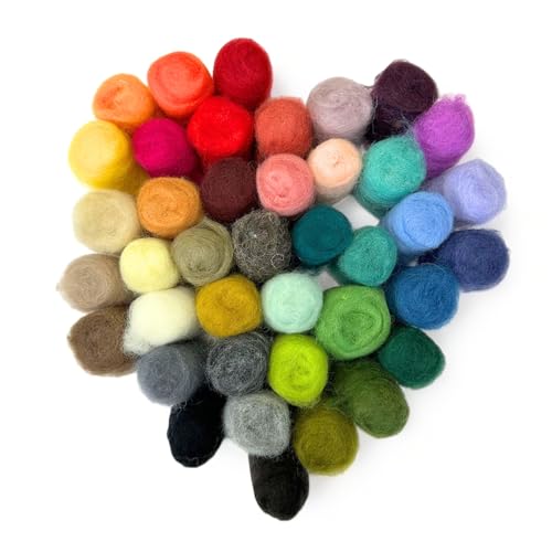 Needle Felting Kit 40 Colors Wool Roving for Adults & Beginner