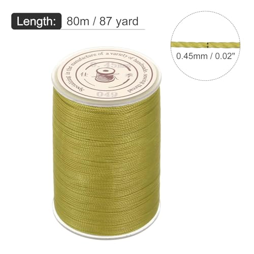 Waxed Cord 0.45mm Waxed Thread 87 Yard Wax String Leather Cord for Bracelet Making