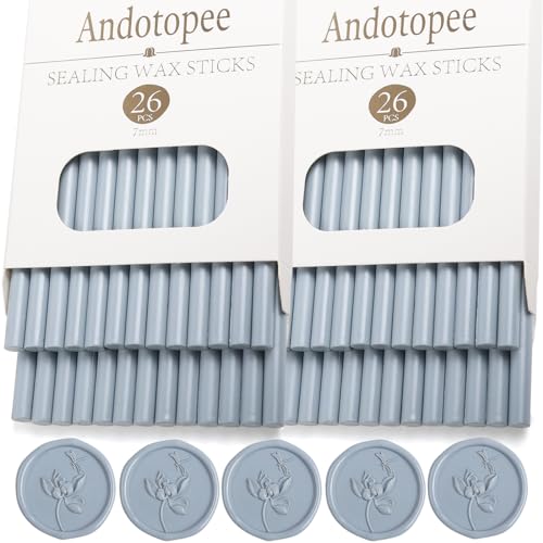 52pcs Dusty Blue Sealing Wax Sticks