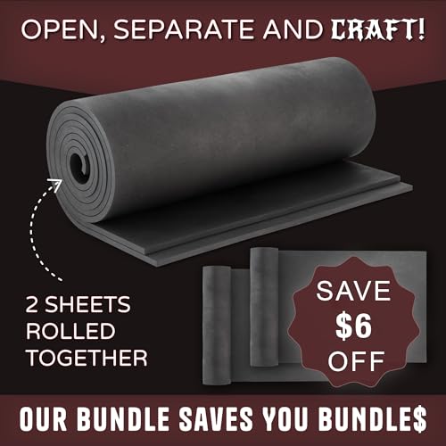 2 Pack Black EVA Foam Sheet (2 Count)