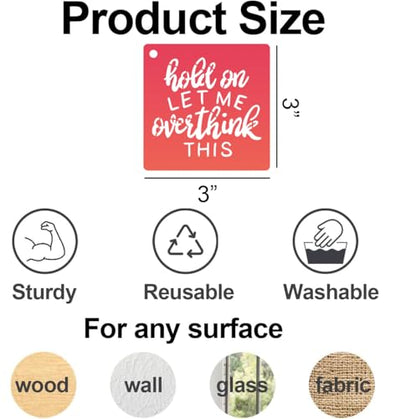 Sarcastic Stencils for Crafts Reusable Funny Stencils for Painting 3" (42 Count)