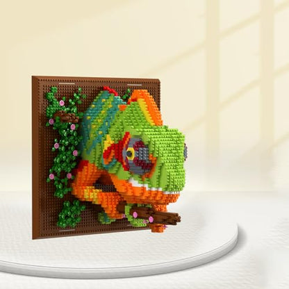Wall Art Chameleon Building Blocks Set; A Wall Decor Set for Adults Who Love Creative Hobbies