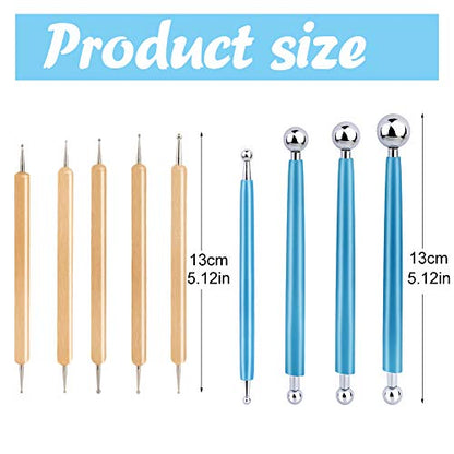 9 PCS Dotting Tools Ball Styluses with Box