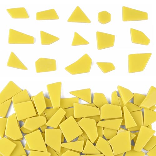 Yellow Glass Mosaic Tiles for Crafts Bulk (7.05 Ounce)