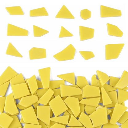 Yellow Glass Mosaic Tiles for Crafts Bulk (7.05 Ounce)