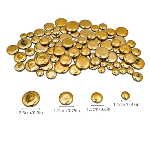 200g Iridescent Round Mosaic Tiles for Crafts Bulk (90 Count)