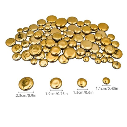 200g Iridescent Round Mosaic Tiles for Crafts Bulk (90 Count)
