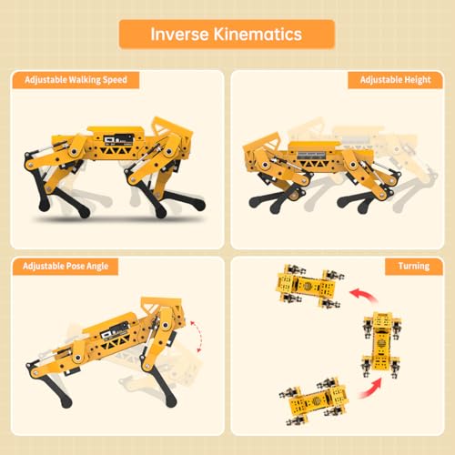 MechDog Robot Dog for Arduino Scratch Python Starter Smart Robot Kit with ESP32 AI Camera
