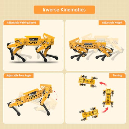 MechDog Robot Dog for Arduino Scratch Python Starter Smart Robot Kit with ESP32 AI Camera