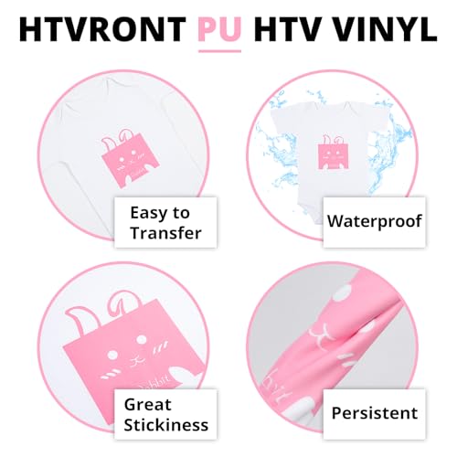 Baby Pink HTV Heat Transfer Vinyl (11 Count)