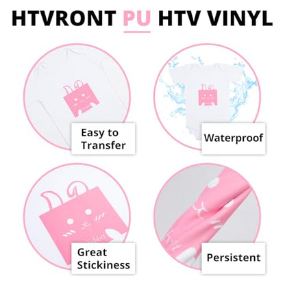 Baby Pink HTV Heat Transfer Vinyl (11 Count)