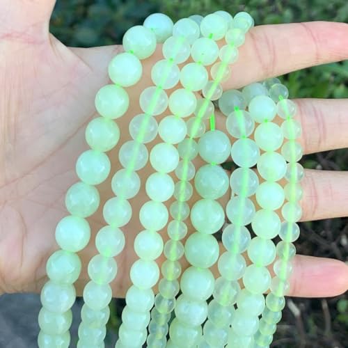 90pcs Adabele Natural New Jade Serpentine Gemstone 8mm Round Beads (94 Count)