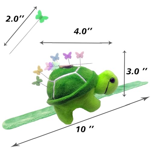 Cute Turtle Wrist Pin Cushion for Sewing with Magnetic
