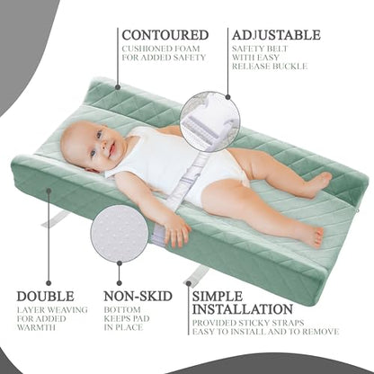 Organic Cotton Covered Contoured Baby Changing Pad