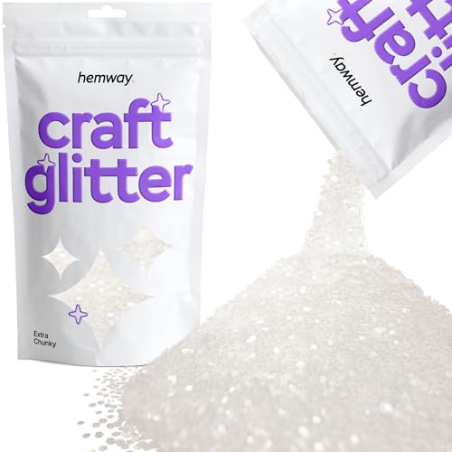 Craft Glitter White Iridescent 100g Extra Chunky Glitter (3.5 Ounce)