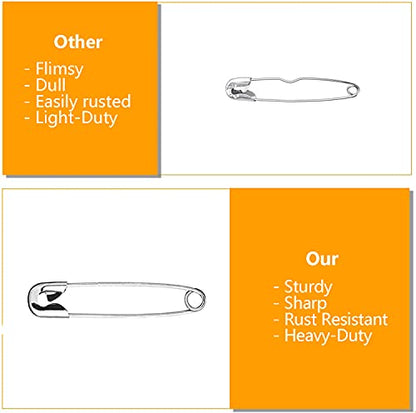 500 Pcs ZIPCCI 1.5 inch Safety Pins