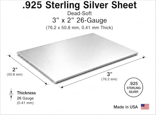 3"x2" Solid Sterling