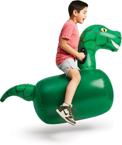 Hop N Go Inflatable Dino Riding Bouncy Hopping Toys for Kids Ages 5+ (2 Count)