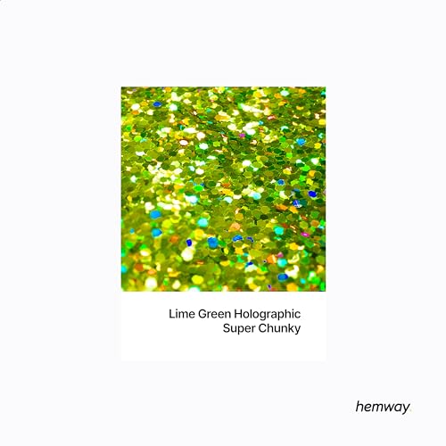 Resin Glitter Lime Green Holographic 100g Super Chunky (3.5 Ounce)