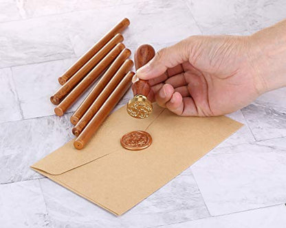 15Pcs Copper Gold Glue Gun Sealing Wax Sticks for Wax Seal Stamp (15 Count)