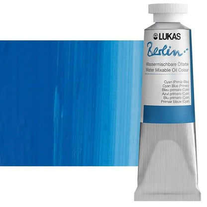 Berlin Pro Artists Water Mixable Oil Paint 37 ml Tube Primary Blue