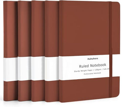 5 Pack Lined Notebook Journals (5 Count)