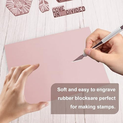 4 Pcs 8.5"x11" Rubber Carving Blocks (4 Count)