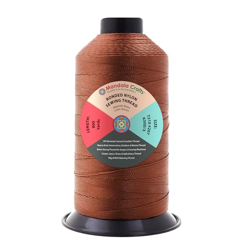 Size 207 630D T210 Brown Bonded Nylon Thread