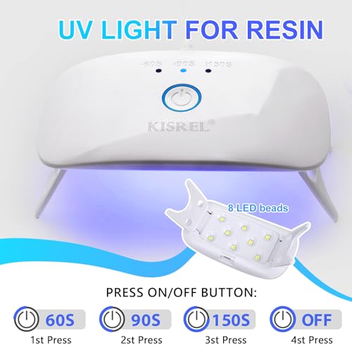 UV Resin Kit with Light and Molds