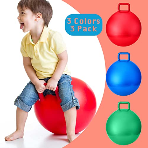 3 Pcs 18 Inch Bouncing Ball with Handle (3 Count)