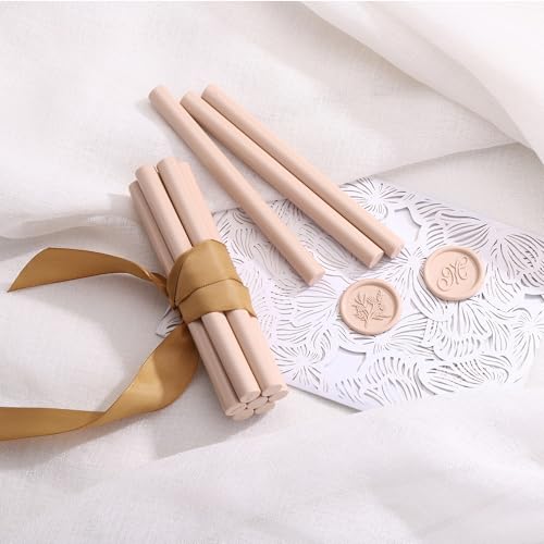 15Pcs Nude Glue Gun Sealing Wax Sticks for Wax Seal Stamp (15 Count)