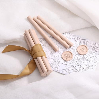 15Pcs Nude Glue Gun Sealing Wax Sticks for Wax Seal Stamp (15 Count)