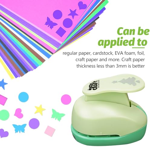 6 PCS Craft Hole Punch 1 Inch Paper Puncher Hole Punch Shapes Crafting