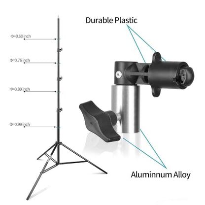 8.5FT Light Stand with Photography Reflector Holder Disc Clip