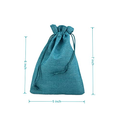 Pack of 25 Burlap Gift Bags with Drawstring Linen Jewelry Pouches Wedding Hessian Jute Bags for Birthday Jewelry and Treat Pouches Party Wedding Favors Gift Art and DIY Craft (25 Count)