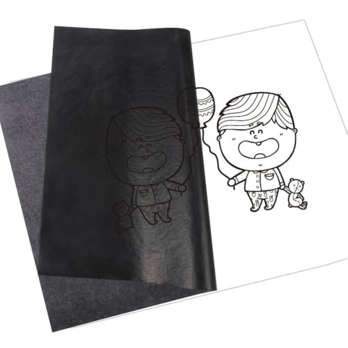 100 Sheets Black Carbon Transfer Tracing Paper for Wood (100 Count)