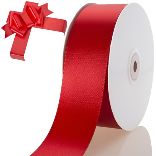1-1/2 Inch Red Ribbon 50Yards – Perfect for Gift Wrapping