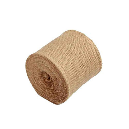Natural Jute Burlap Ribbon Roll Brown 3 inch 90 feet 30 Yards